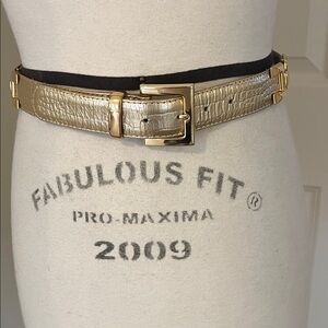 Cache Gold and Black Textured Belt